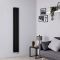 Milano Aruba Slim Electric - Black Vertical Designer Radiator - 1780mm x 236mm (Double Panel) - with Bluetooth Thermostat