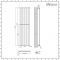 Milano Alpha - Chrome Flat Panel Vertical Designer Radiator - 1800mm x 450mm (Single Panel)