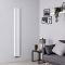 Milano Aruba Flow - White Vertical Middle Connection Designer Radiator - 1780mm x 236mm (Double Panel)