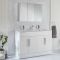 Milano Lurus - White Modern Mirrored Cabinet - 900mm x 650mm