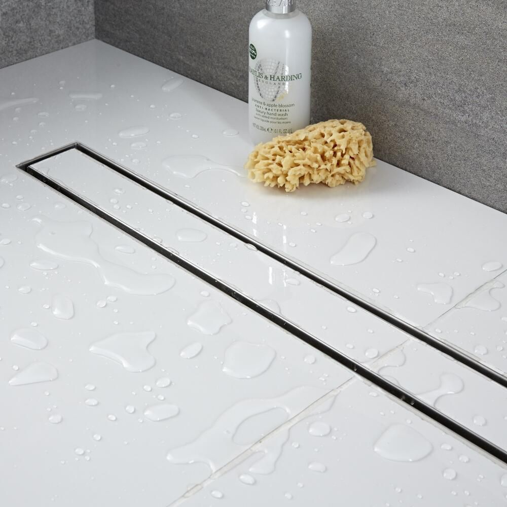 Milano – Tile Insert Linear Stainless Steel Shower Drain – Choice of Size & Finish
