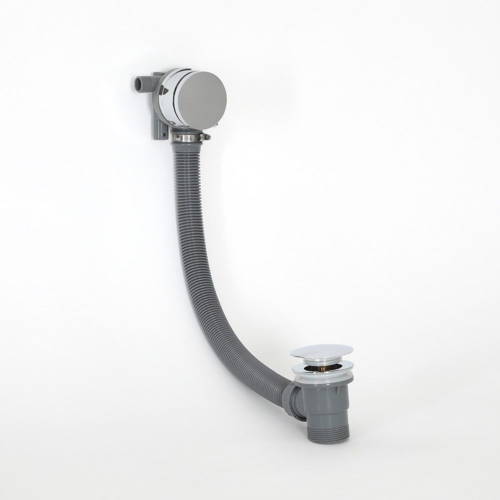 Milano Mirage - Modern Overflow Bath Filler and Waste - Chrome