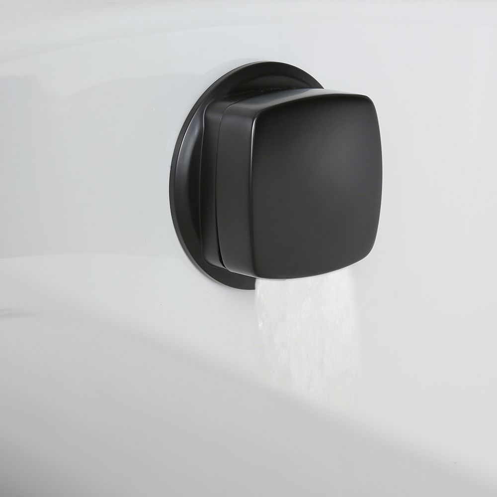 Milano Preto - Modern Overflow Bath Filler and Waste - Black