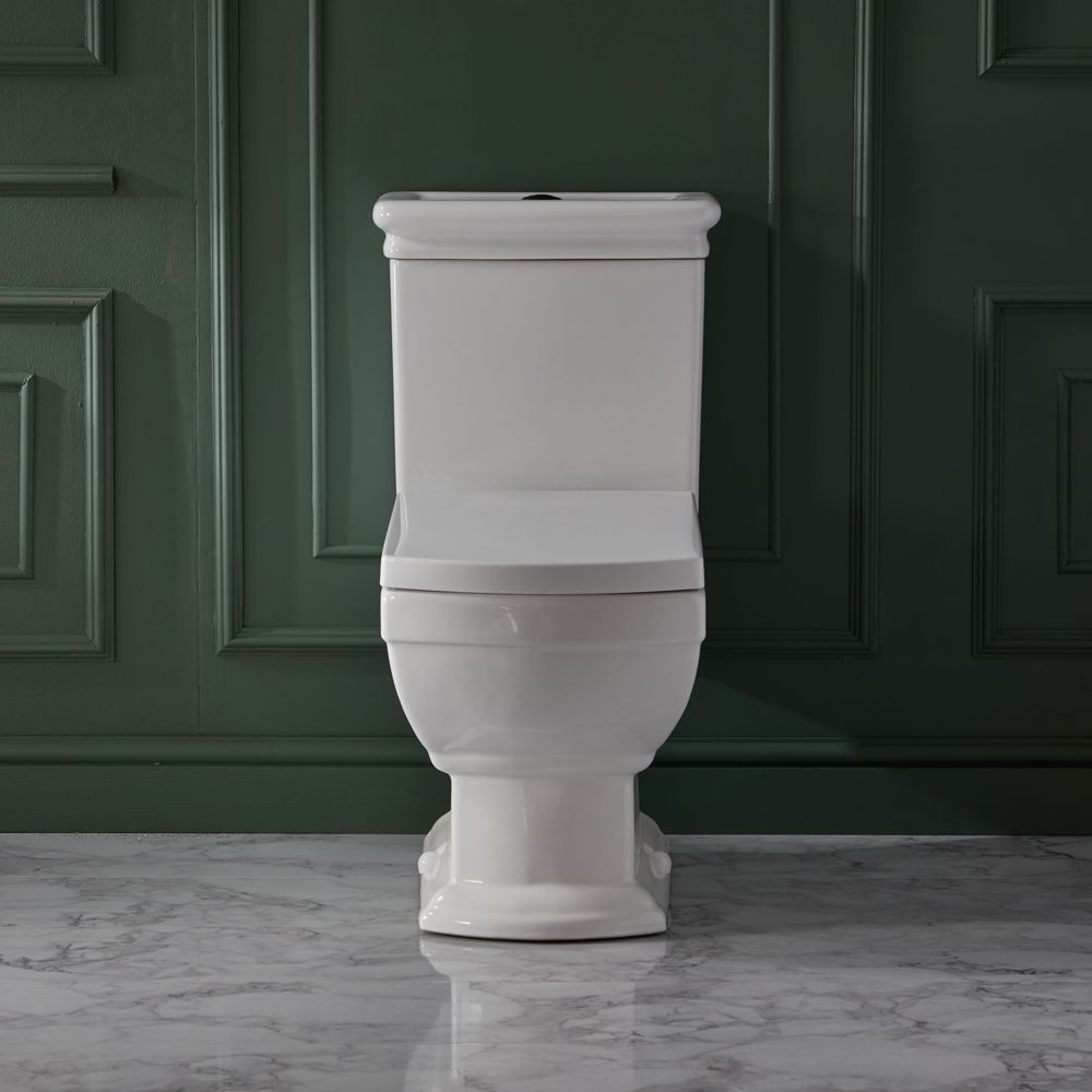 Milano Sandrigham - Traditional Close Coupled Toilet with Soft Close Seat - Choice of Flush Button Finish