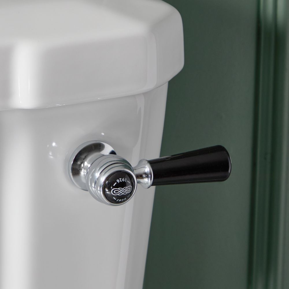 Milano Elizabeth - Traditional Ceramic Flush Lever - Chrome/Black