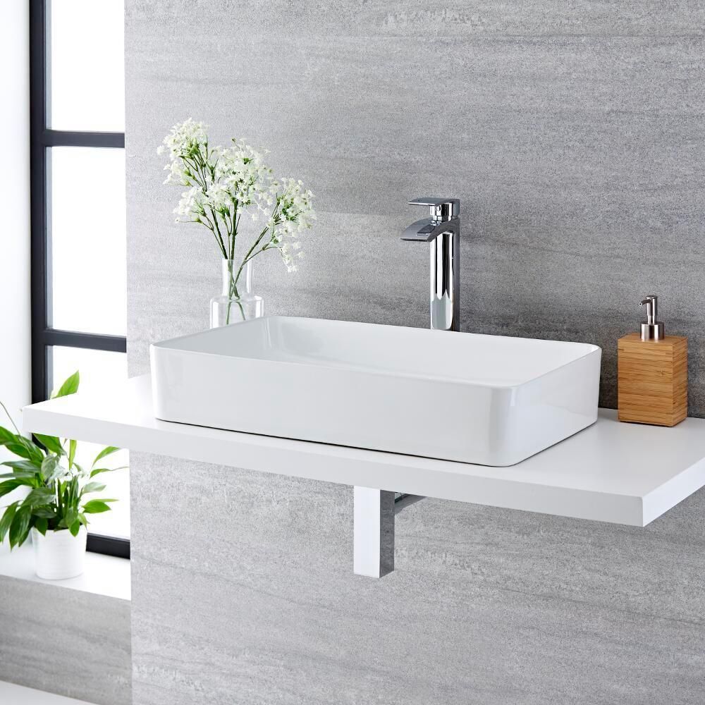 600X340mm Rectangular Ceramic Counter Top Basin
