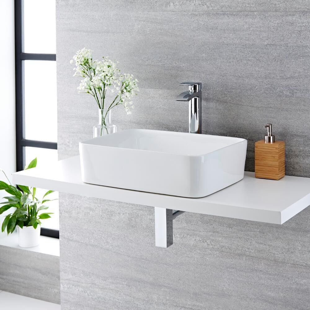 480x370mm Rectangular Ceramic Counter Top Basin