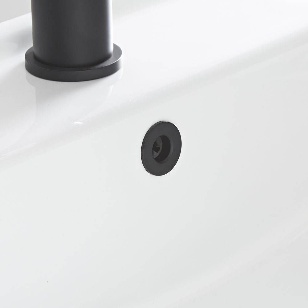 Milano Farington - White Modern Rectangular Countertop Basin (1 Tap ...