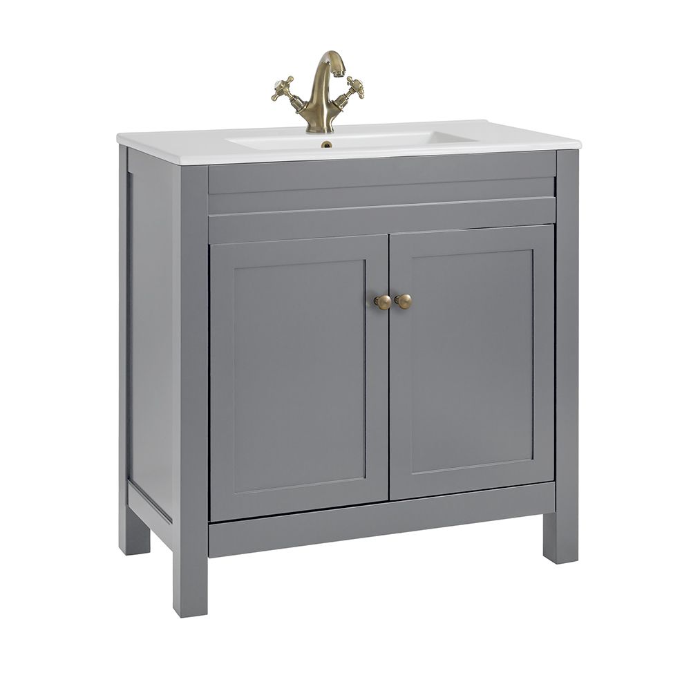 Milano Aston - 800mm Traditional Vanity Unit with Basin - Choice of Finish and Handles