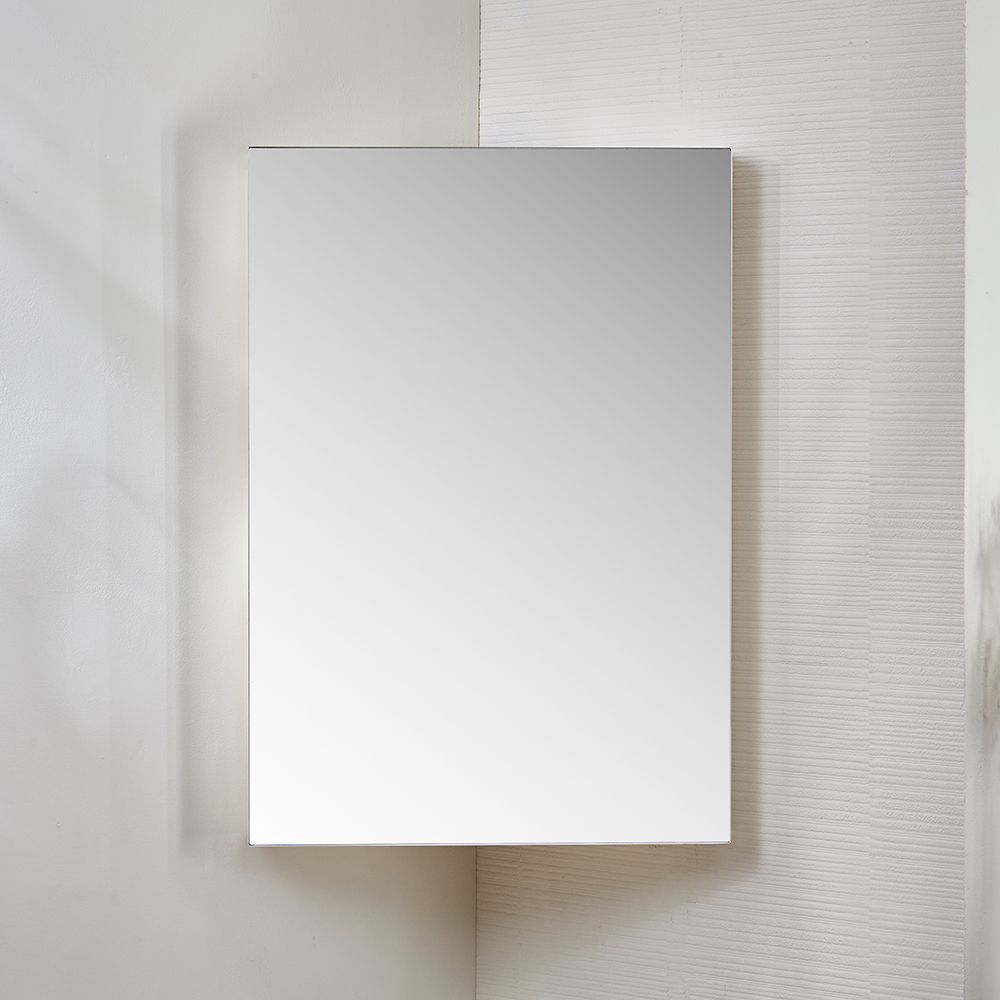 Milano Lurus - Modern Corner Mirrored Cabinet - 450mm x 650mm - Choice of Finish