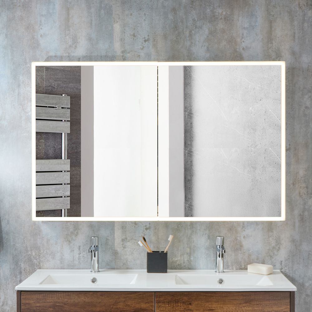 Milano Amelia - Modern LED Mirrored Cabinet - 1200mm x 750mm