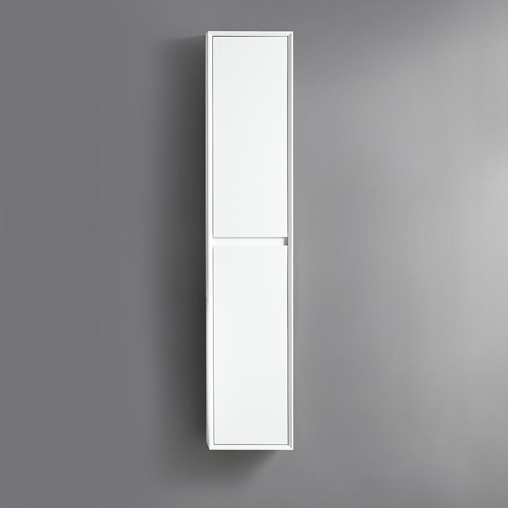 Milano Bromley - Waterproof 1500mm Tall Wall Hung Bathroom Storage Cabinet - Choice of Finish