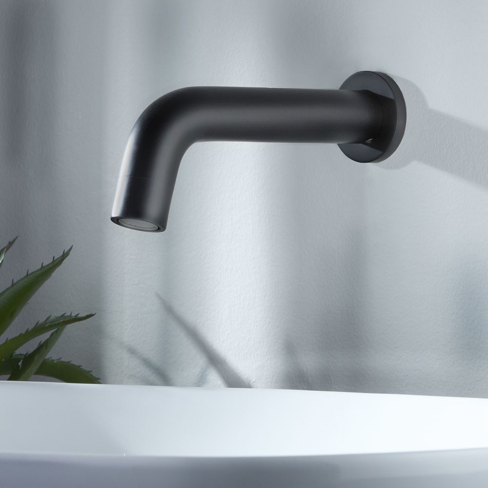 Milano Nero - Wall Mounted Basin or Bath Spout - Black