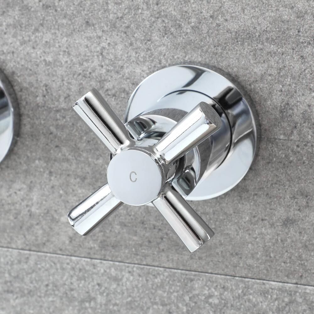 Milano Select Modern Wall Mounted Basin Mixer Tap Chrome