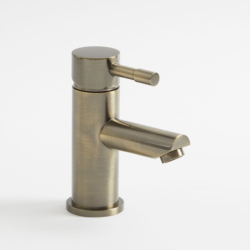 Milano Clarus - Modern Mono Basin Mixer Tap - Aged Gold