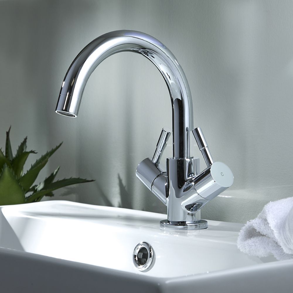 Milano - Modern Swivel Spout Mono Basin Mixer Tap - Choice of finish