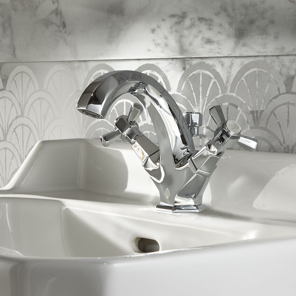 Milano Earlham - Art Deco Mono Basin Mixer Tap - Choice of Finish