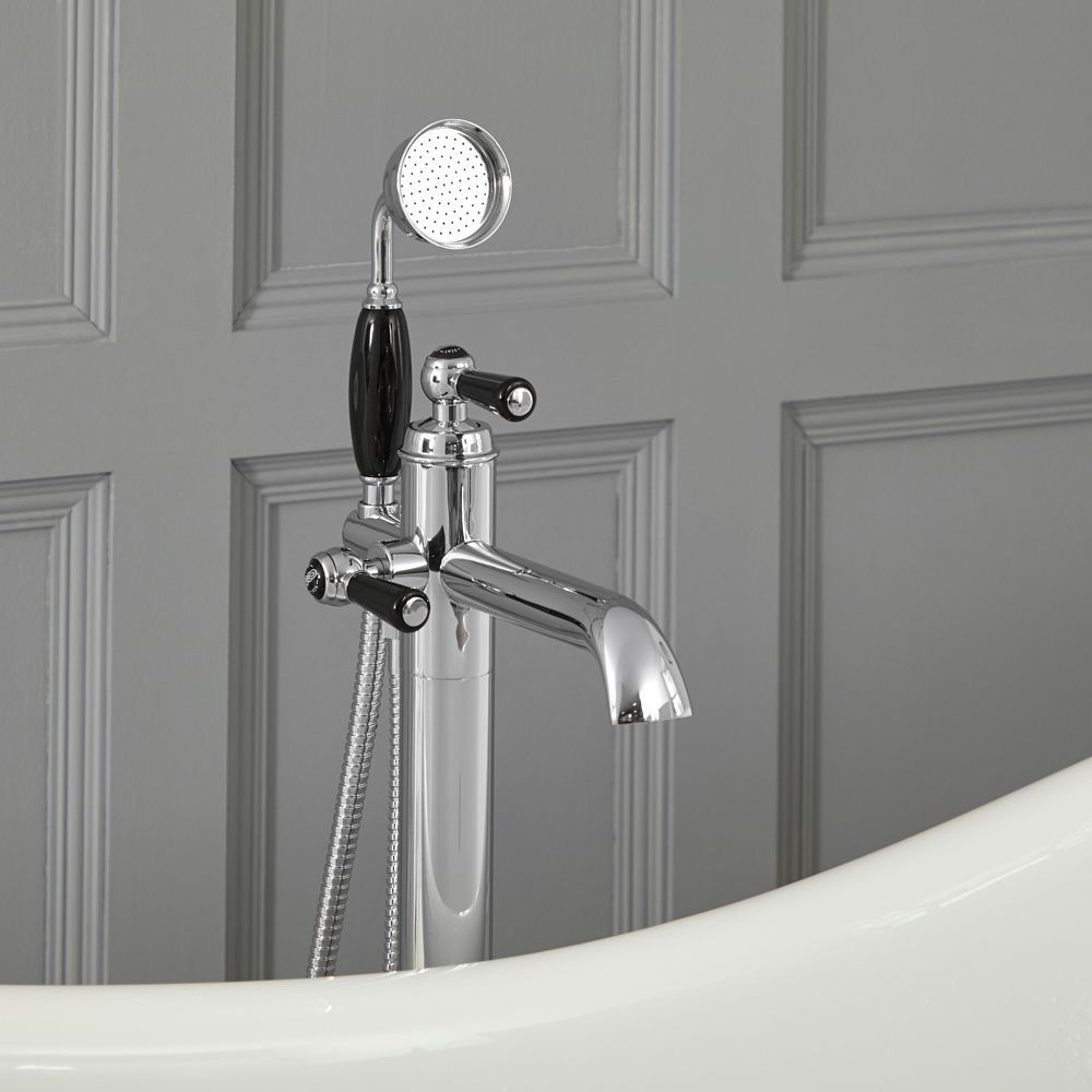 Milano Elizabeth - Traditional Freestanding Mono Bath Shower Mixer Tap with Hand Shower - Choice of Finish