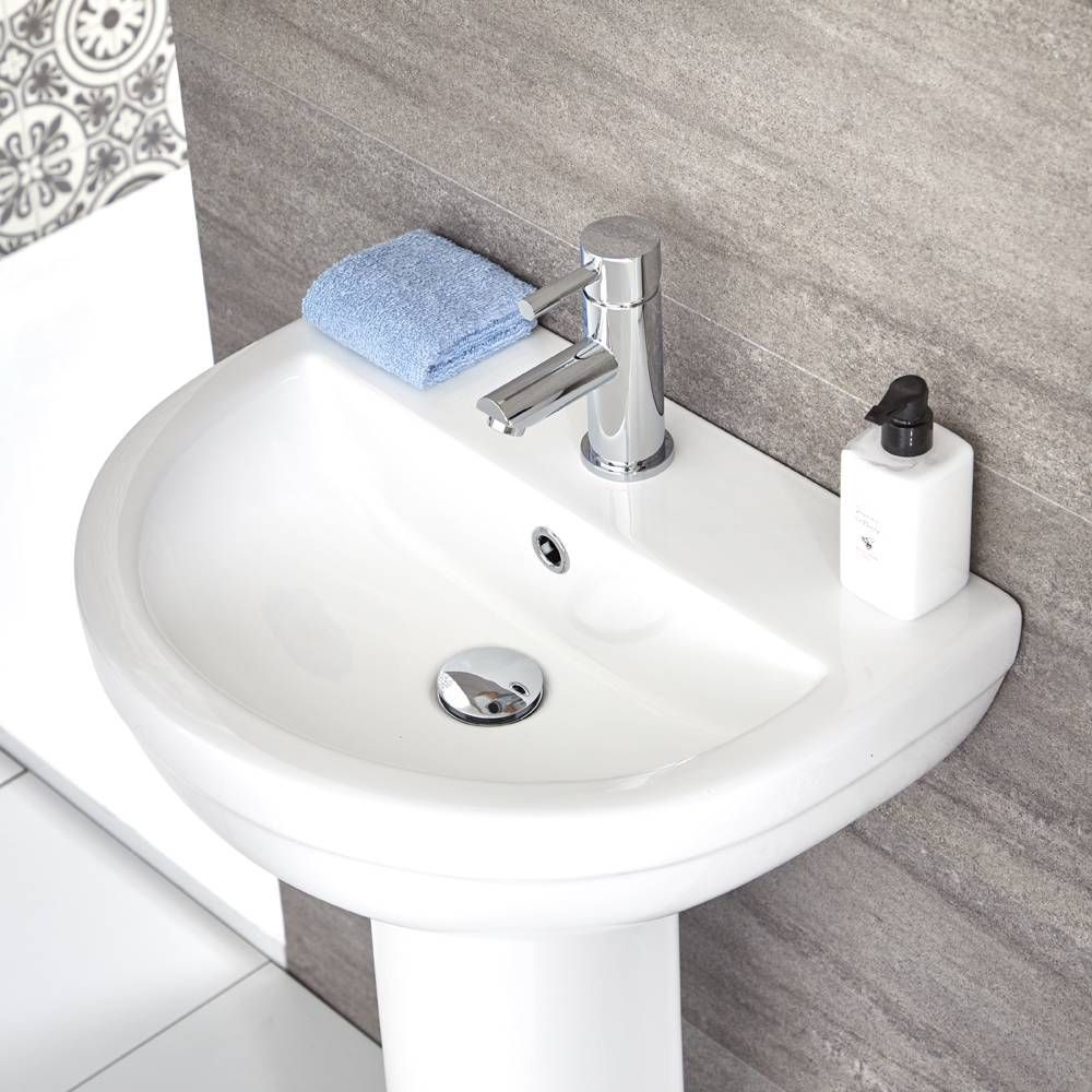 Milano Ballam - Modern Close Coupled Toilet and Pedestal Basin Set