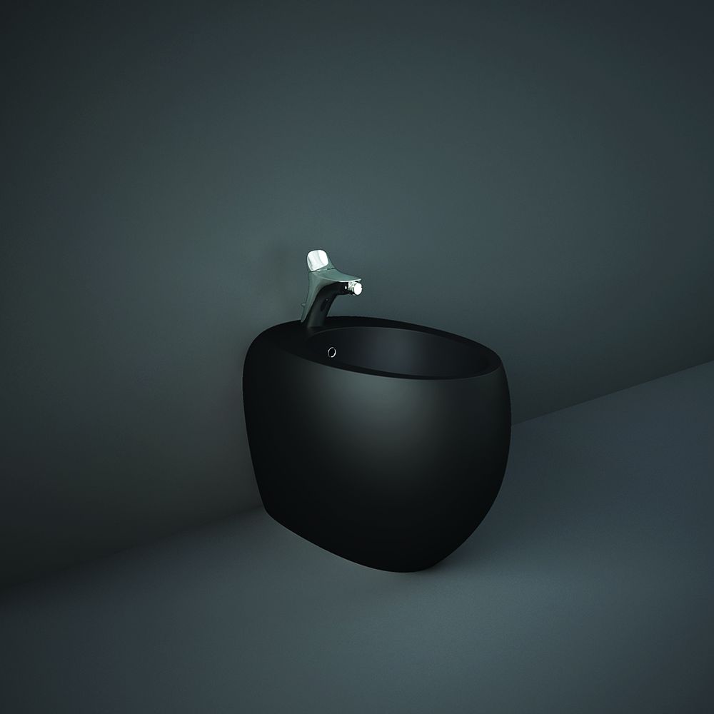 RAK Cloud - Matt Black Modern Back to Wall Bidet