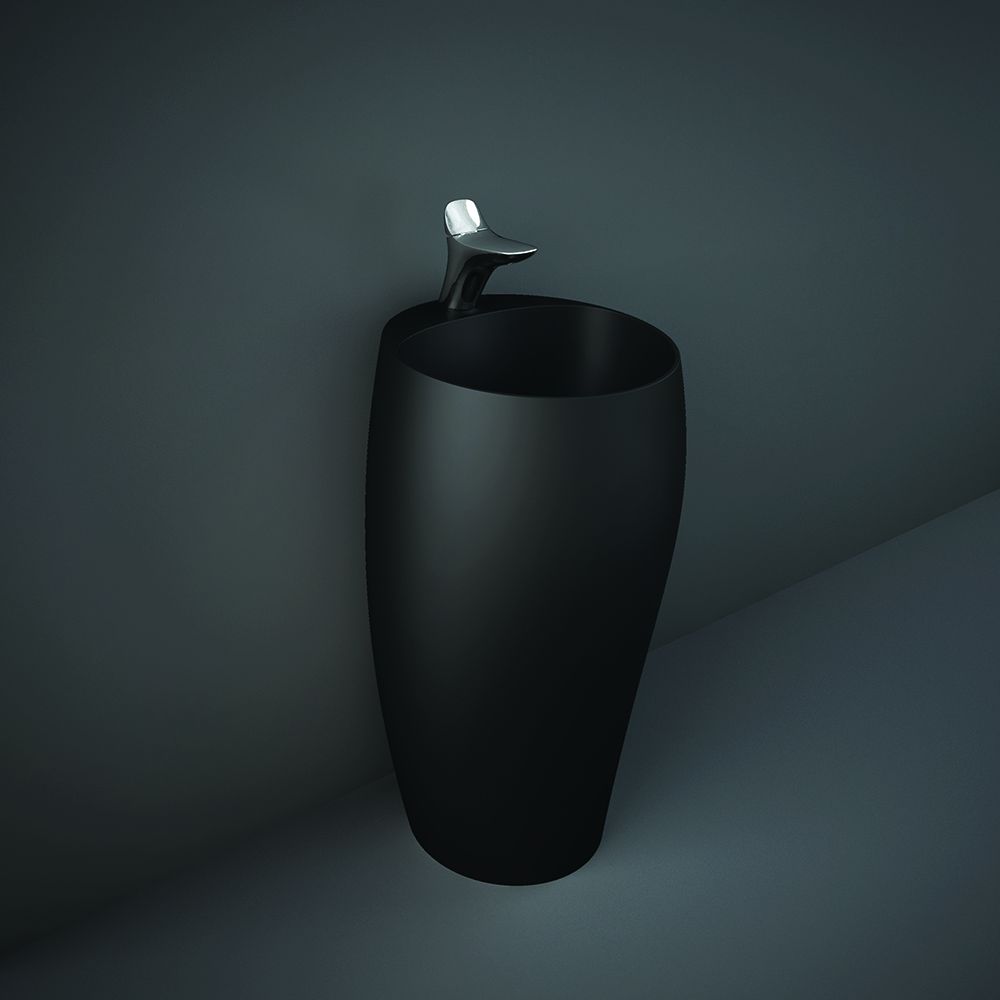 RAK Cloud - Matt Black Modern Freestanding Basin - 490mm (1 Tap-Hole)