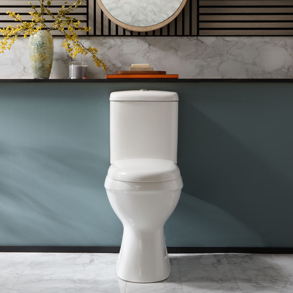 Milano Select - White Modern High Rise Disabled Doc M WC Toilet and Cistern