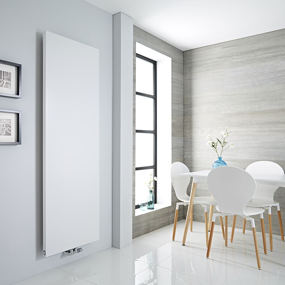 Milano Riso - White Vertical Designer Radiator - 1800mm x 600mm (Single Panel)