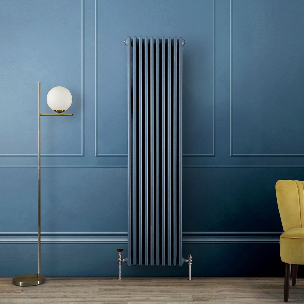 Milano Windsor - 1800mm Vertical Traditional Triple Column Radiator - Choice of Blue Finishes and Sizes