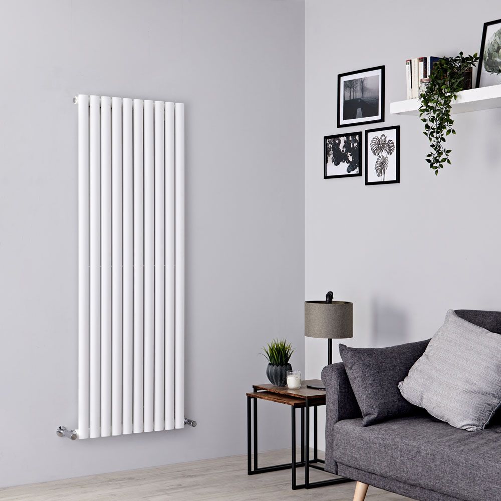 Milano Aruba - White Vertical Designer Radiator - 1600mm x 590mm (Single Panel)