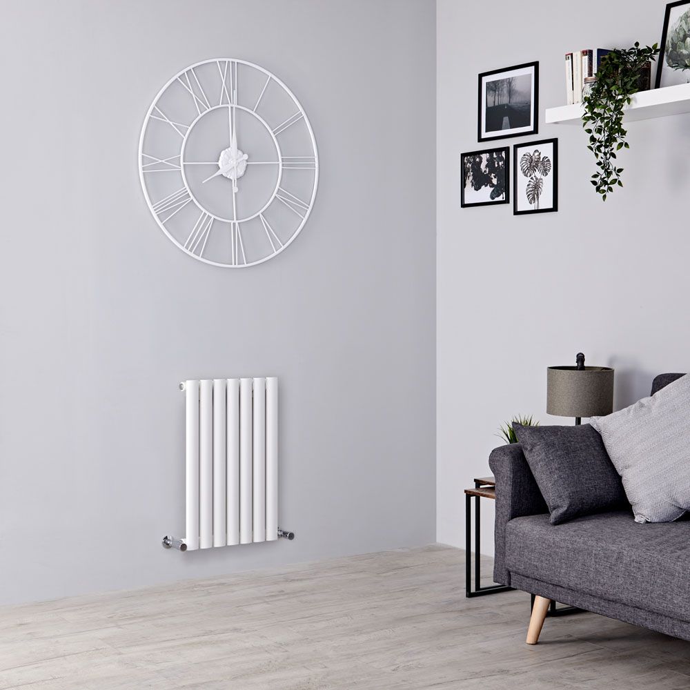 Milano Aruba - White Horizontal Designer Radiator - 635mm x 413mm (Single Panel)