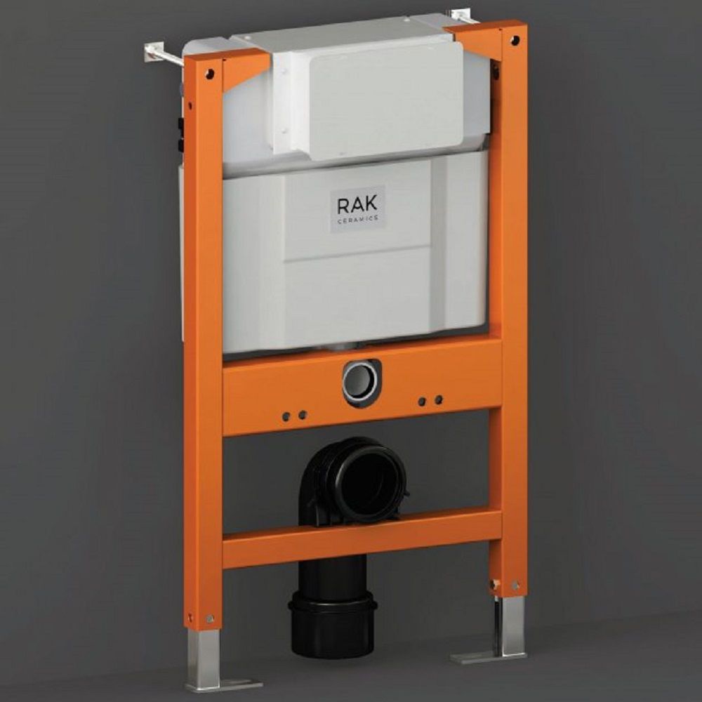 RAK Ecofix - Concealed Cistern with Low Metal Frame for Wall Hung Toilets - Choice of Flush Plates