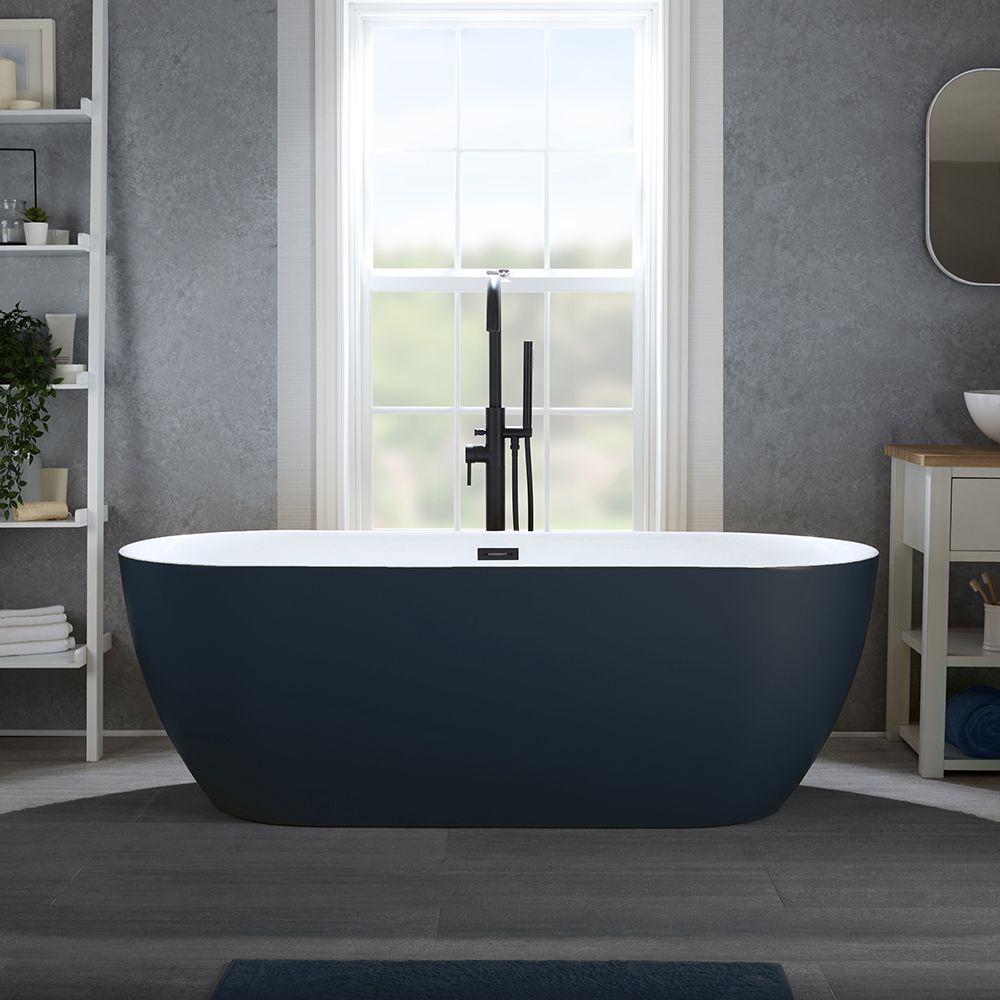 Milano Overton - Modern Oval Double-Ended Freestanding Bath - Choice of Colour and Size