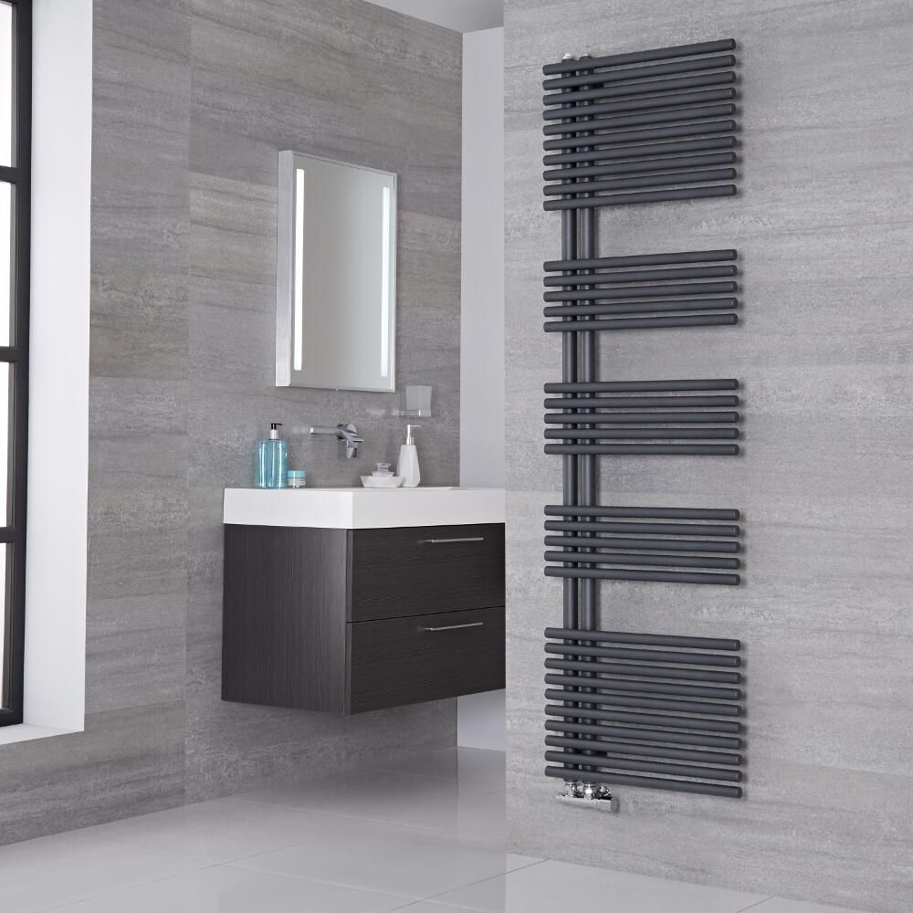 Lazzarini Way Bari - Anthracite Designer Heated Towel Rail - 1700mm x 500mm