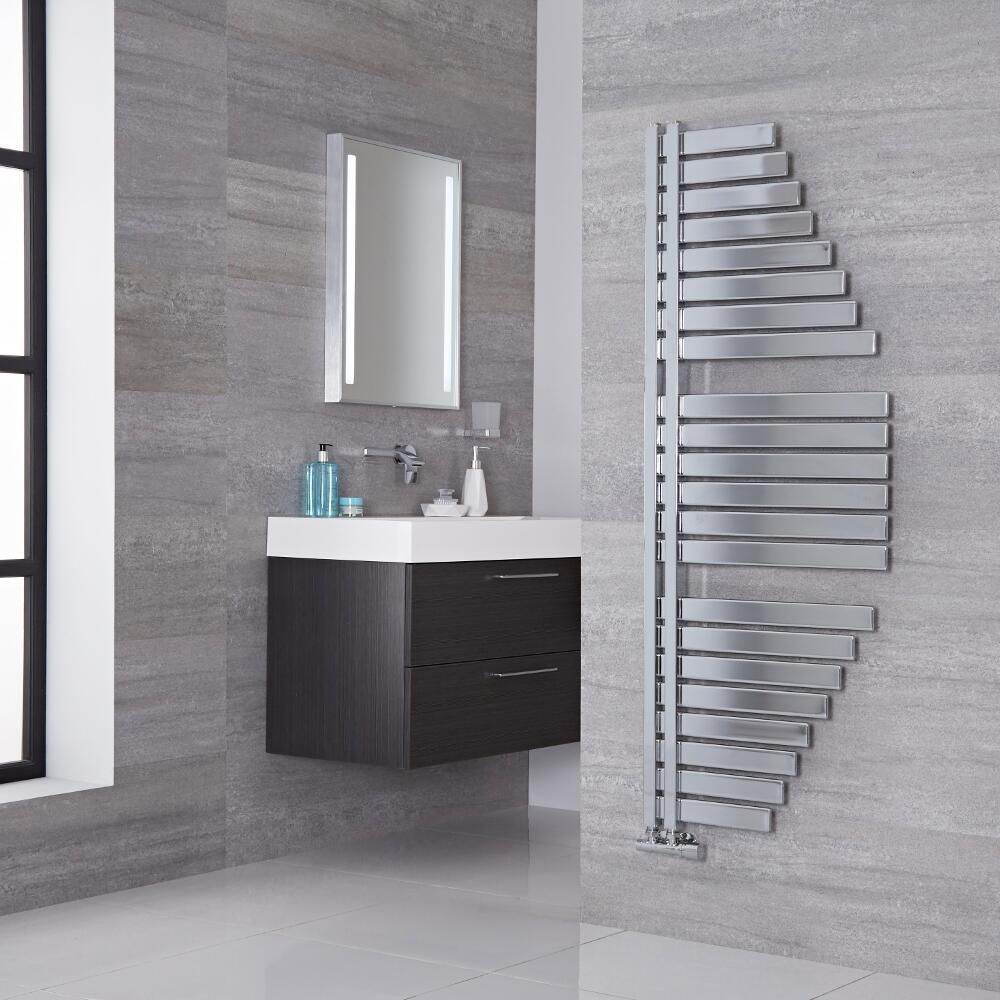 Lazzarini Way Spinnaker - Chrome Designer Heated Towel Rail - 1460mm x 547mm
