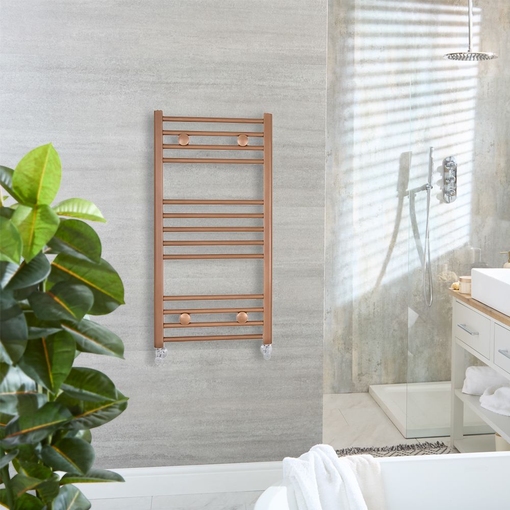 Milano Ive - Metallic Straight Heated Towel Rail - Choice of Size & Finish