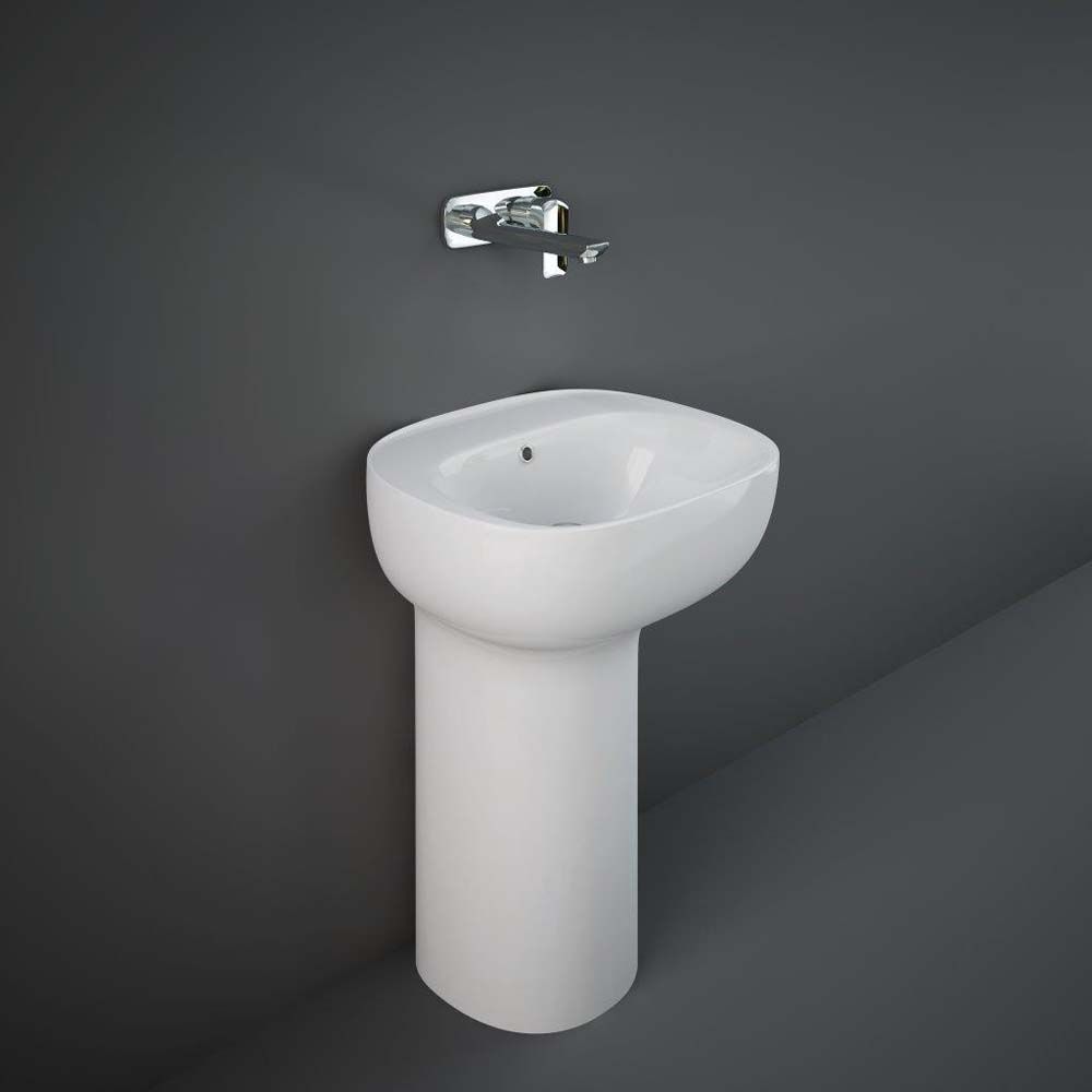 RAK Illusion - Gloss White Modern Freestanding Basin - 540mm x 440mm (No Tap-Holes)