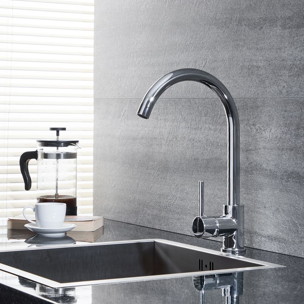 Milano - Modern Kitchen Mixer Tap with Swivel Spout - Choice of finish