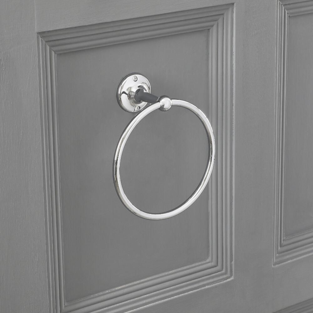Milano Elizabeth - Traditional Towel Ring Holder - Chrome