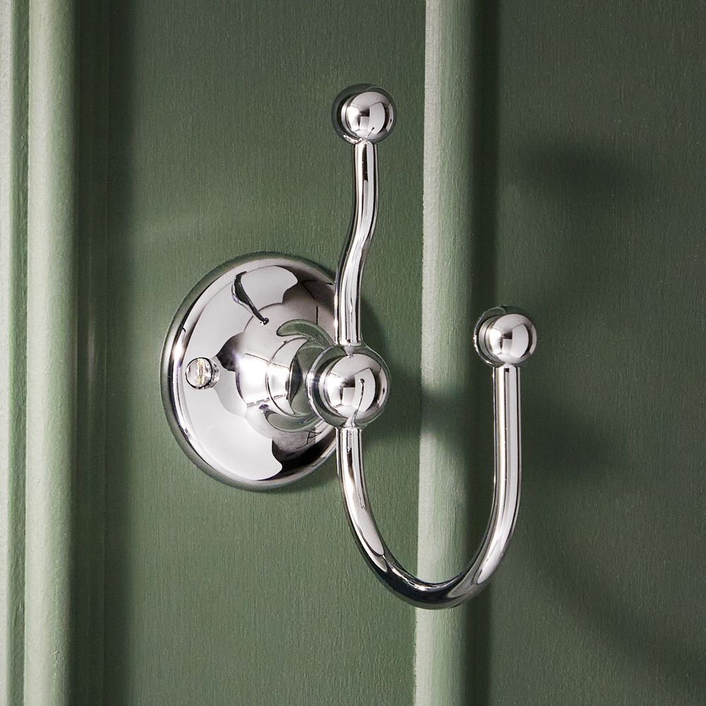 Milano Elizabeth - Traditional Double Robe Hook - Chrome