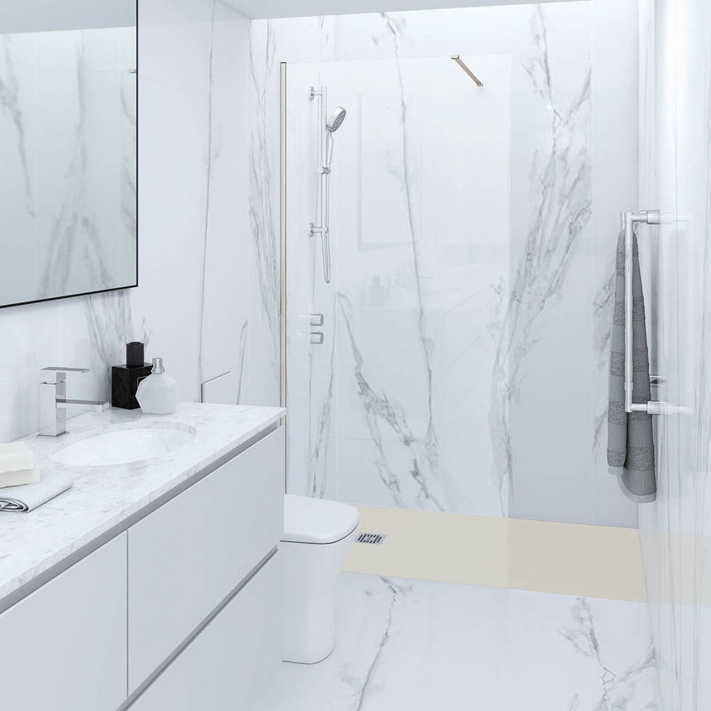 RAK Feeling - Walk-In Shower Enclosure with Matt Greige Tray - Choice of Sizes