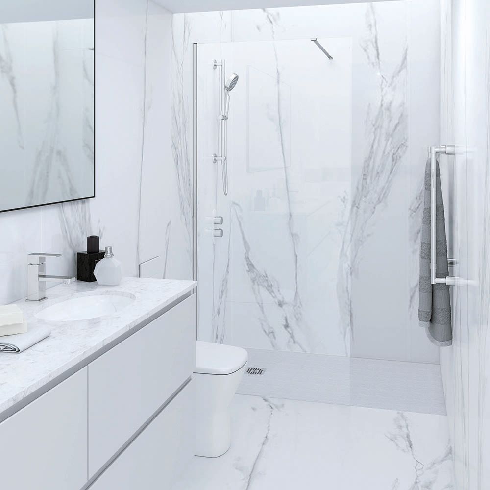 RAK Feeling - Chrome Walk-In Shower Enclosure with Tray - Choice of Tray Finish and Size