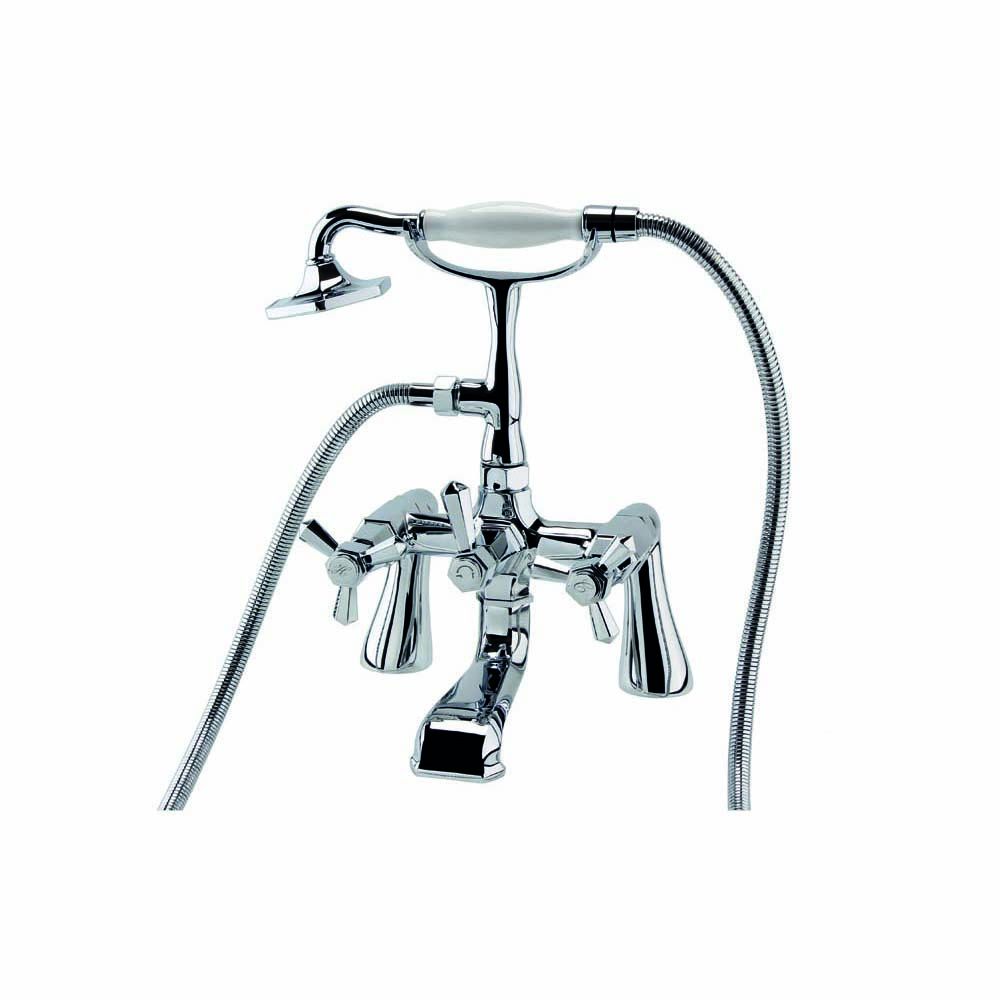 RAK Washington - Traditional Deck Mounted Bath Shower Mixer Tap - Chrome