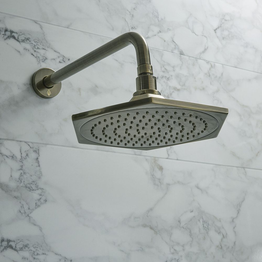 Milano Earlham - Art Deco Shower Head and Wall Mounted Arm - Choice of Finish