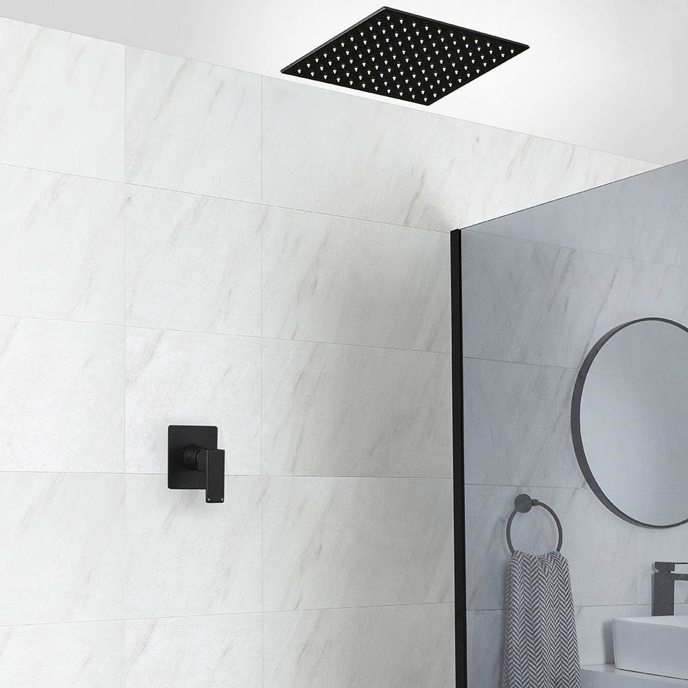Milano Preto - Black Shower with Recessed Shower Head (1 Outlet)