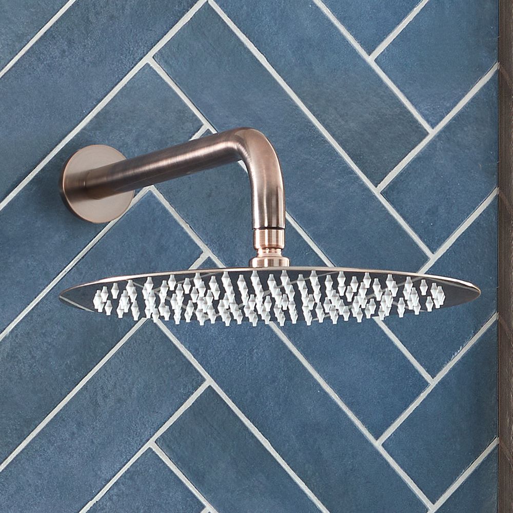 Milano Eris - Modern Round 300mm Stainless Steel Shower Head - Copper