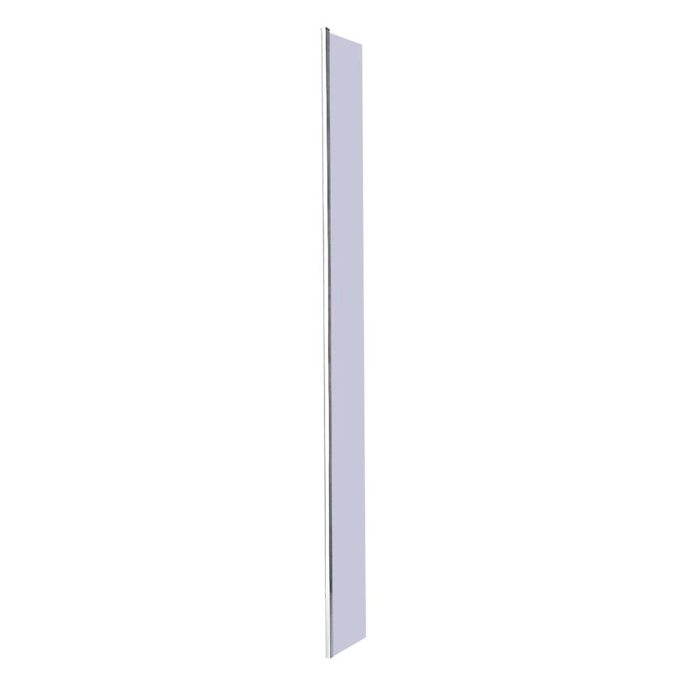Milano Portland-Luna - Smoked Glass Chrome 300mm Hinged Wet Room Return Screen
