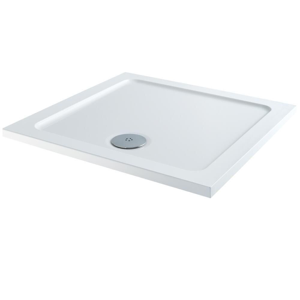 Milano Lithic Low Profile Square Shower Tray Choice of Size and