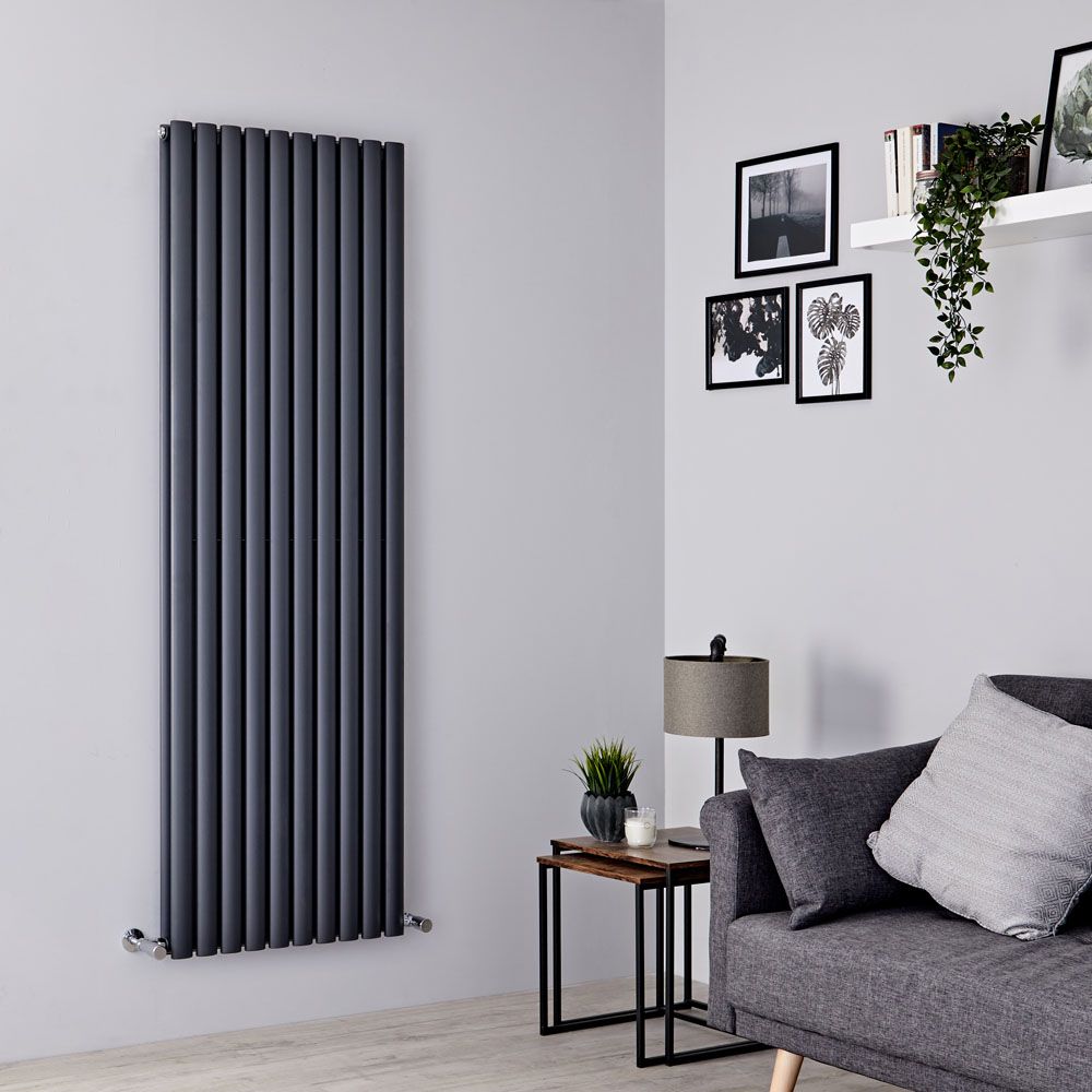 Milano Aruba - Anthracite Vertical Designer Radiator - 1780mm x 590mm (Double Panel)