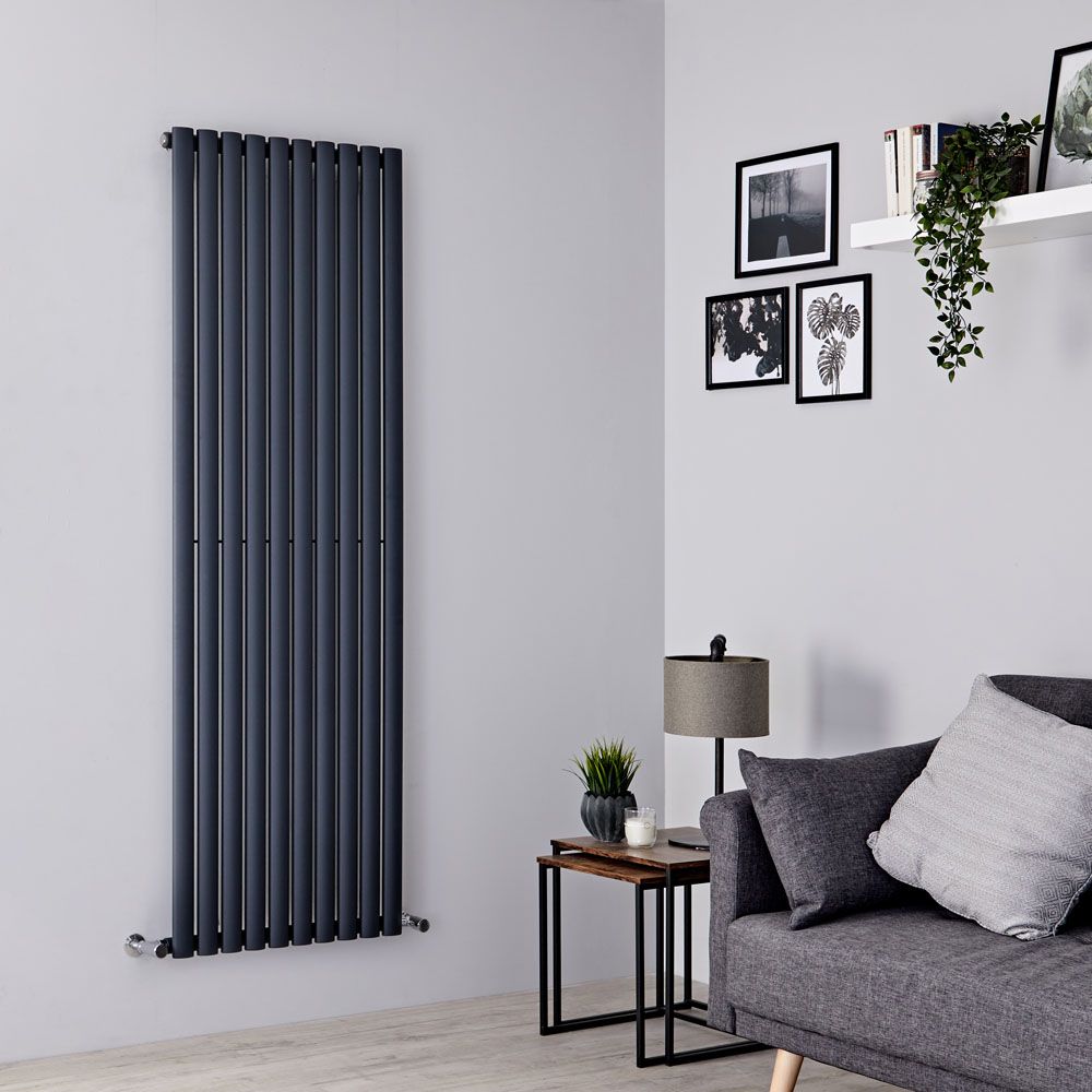 Milano Aruba - Anthracite Vertical Designer Radiator - 1780mm x 590mm (Single Panel)
