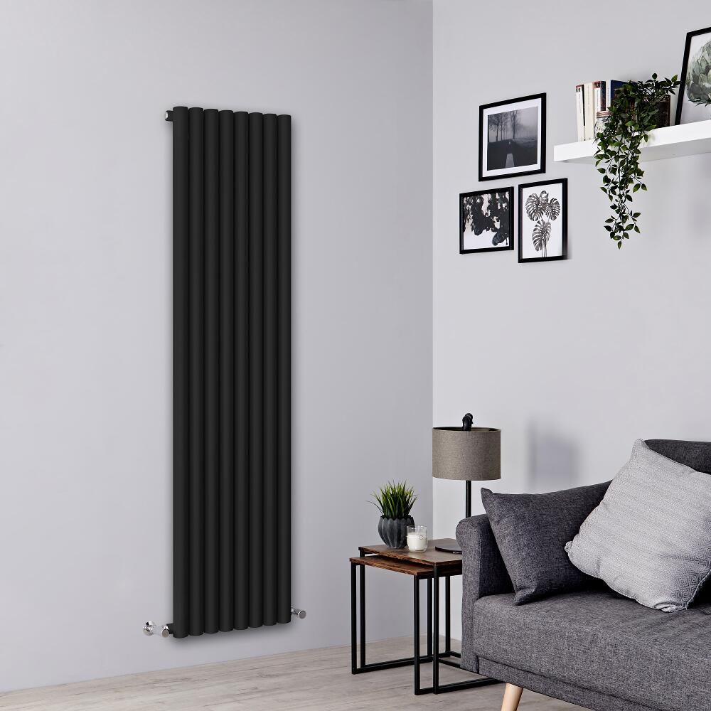 Milano Java - Black Vertical Designer Radiator - 1780mm x 472mm (Single Panel)